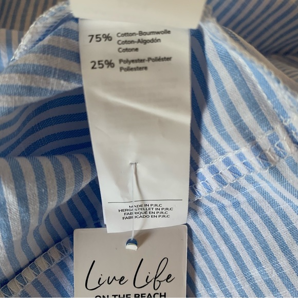 Cupshe short dress stripe blue and white Size Medium - Picture 6 of 6